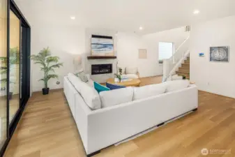 Wide plank flooring throughout the main floor