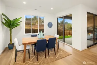 Dining area off of kitchen