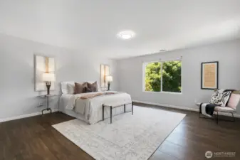 Over-sized primary suite offers so much space!