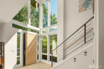 East facing floor to ceilings windows bring in great natural light