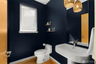 Powder room on main level