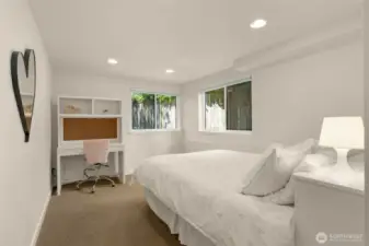 Spacious bedroom on the lower level