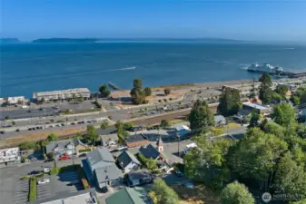 See the Ferry Terminal. Mt. Baker often visible.