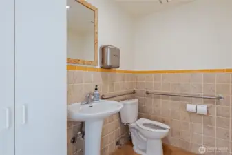 Half bath on lower floor.