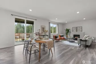 The dining area is right off the large sliding glass doors that lead to your private patio and large fenced in yard. Perfect for enjoying, relaxing, entertaining & more.