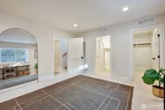 5th bedroom on lower level includes HUGE closets for all your extra storage needs.