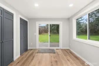 Eating area off kitchen