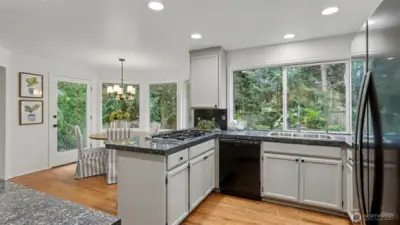 Tranquil views of the private backyard.