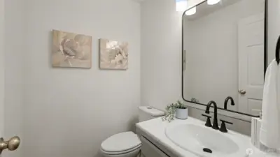 Main level powder room.