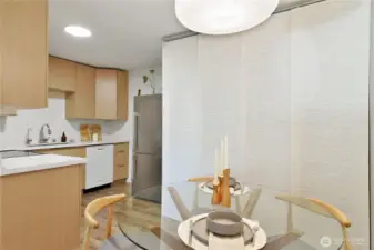 Remodeled kitchen with eating space
