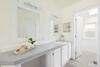 En-suite bath with private water closet/shower
