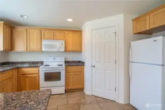 Kitchen with walk-in pantry