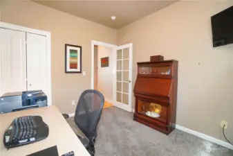 Upstairs bedroom used as an office