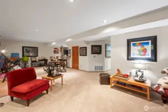 The lower level daylight basement is a multi purpose sanctuary. At 1300 square feet it could be used as MIL quarters.
