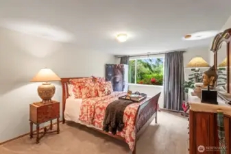The 4th bedroom downstairs has its own walk in closet.