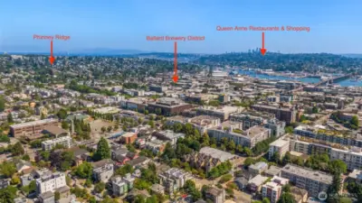 Close to local neighborhoods with shopping, restaurants, breweries and farmers markets
