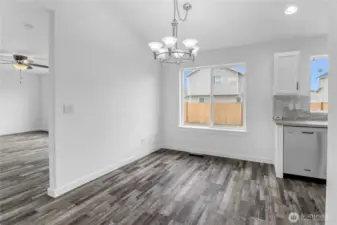 Kitchen with eating area