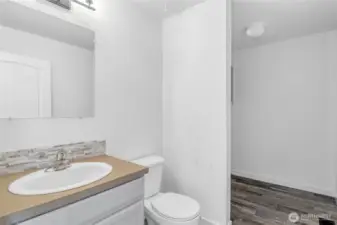 Bathroom downstairs close to main living room