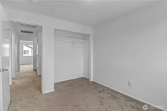 Bedroom upstairs with closet