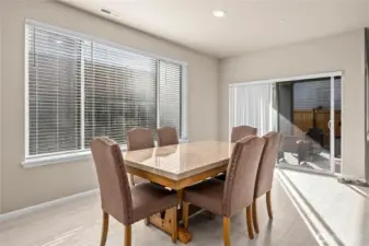 Leads to covered patio