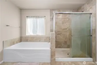 Primary tub and shower