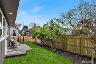 Your own private oasis.  Patio and grassy yard for games, pets, gardens or just to enjoy!