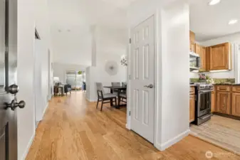 Engineered hardwood flooring, new wall paint and new carpet