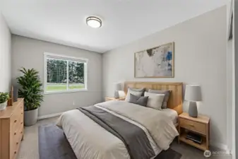 The third bedroom, virtually staged.