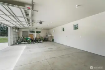 The spacious 3-car garage.