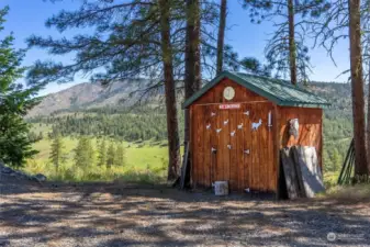 Outbuilding storage shed.