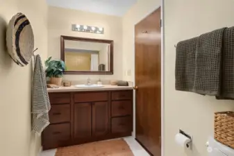 Updated, large bathroom