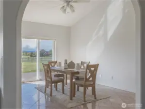 Dining room with furniture