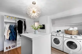 This washer and dryer set will go with the seller.