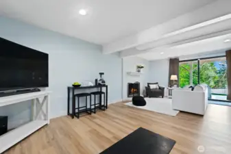 Downstairs family room, play room, gym, or craft room! Let your imagination run!