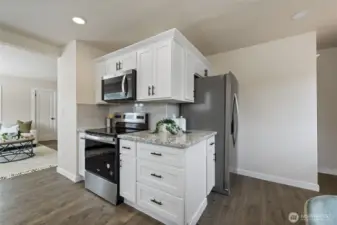 Kitchen with New Stainless Steel Appliances