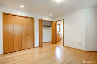 2nd bedroom with double closets and attached bath