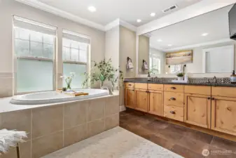 Large main bedroom with large walk in shower