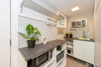 Separate entrance to the ADU with its own kitchenette and bathroom