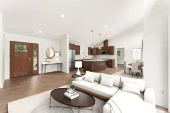 virtual staging for size and space reference.