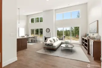 virtual staging for size and space reference.