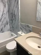 New sink tub shower toilet