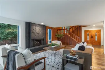 Living room looking at the entry.