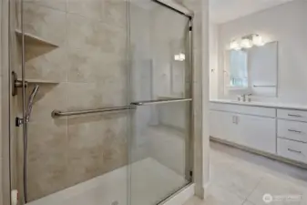 Full tile shower.