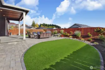 Low maintenance backyard.  Spend your time relaxing instead of cutting grass!
