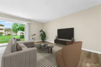 Beautiful, light-filled ground floor unit with new luxury vinyl flooring throughout!