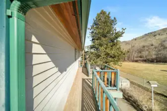 View from deck to pasture.