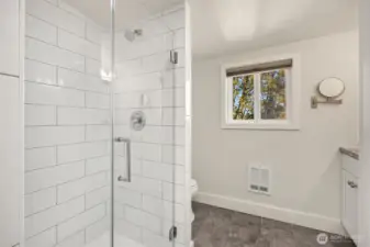 Upstairs 3/4 bath with new shower.