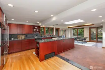 Updated kitchen with high end appliances.