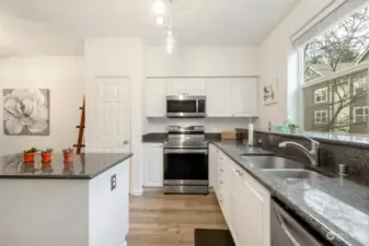 Pantry along with island.  Great space for entertaining.