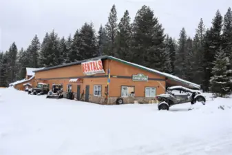 Rent snowmobiles, UTV's or ATV's and ride the miles of nearby trails